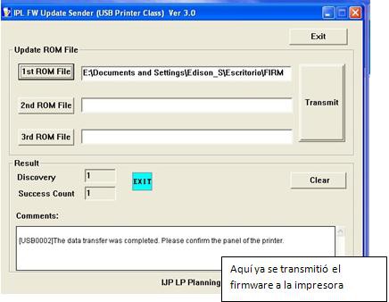 Verificar carga de firmware